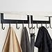 Rongyuxuan Over The Door Hook Hanger, Door Coat Hanger Organizer Rack for Clothes, Coat, Hat, Belt, Towels, Stylish Door Clothes Hanger for Bedroom, Cloakroom, Bathroom - 5 Hooks, Brushed Aluminum