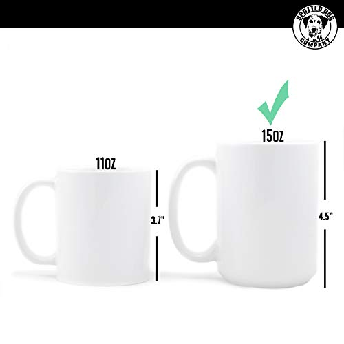Personalized Coffee Mug with Custom Text | 15 oz, White, Ceramic