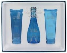 Cool Water Perfume By Davidoff for Women Gift Set - 3.4 oz Eau De Toilette Spray + 2.5 oz Body Lotion + 2.5 oz Shower Breeze