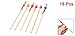 uxcell 16 Pcs Assorted Color Japanese Doll Top Bamboo Earwax Tool Cleaner Scoop