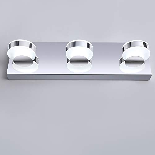 OOWOLF LED Bathroom Vanity Lights, 17.12 inches 10W 3Light 6000K