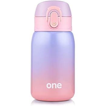 Kids Water Bottle, Double Wall Vacuum Insulated Stainless Steel Bottle for 24 hrs Cooling & 12 hrs Keep Warm, 9oz