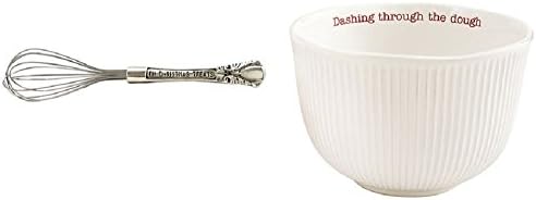 Holiday Mixing Bowl Set. Bowl 5 1/2" x 8" diameter, Whisk 9 1/2".