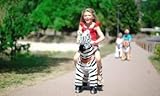 Beyond Shop Ponycycle Pony Cycle Ride On Horse No Need Battery No Electric Just Walking Horse ZEBRA - Size SMALL for Children 3 to 5 Years Old or Up to 55 Pounds