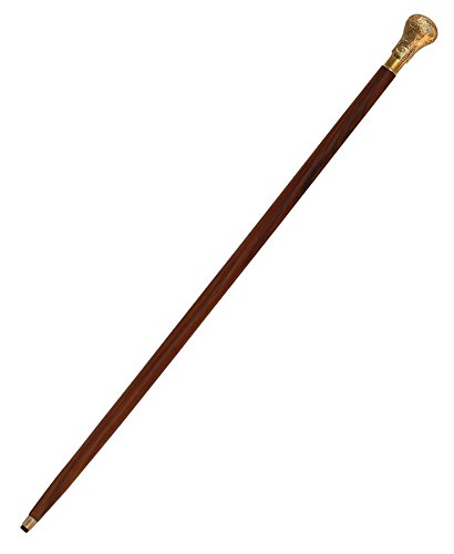 SouvNear 37.4'' Canes and Walking Sticks in Natural Wood with a Brass Handle - Elegant Walking Cane