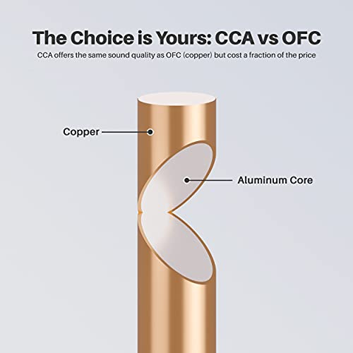 GearIT 10 Gauge Speaker Wire (100 Feet), Copper Clad Aluminum, CCA