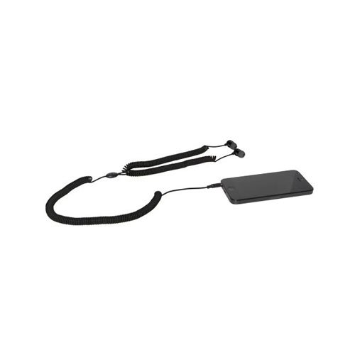 Thumbs Up Curly Earphone - Black