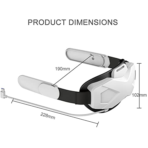 Oculus Quest 2 Strap with Battery,Power Bank for Oculus Quest 2