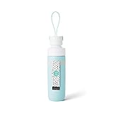d.stil 28 oz. Stainless Steel Easy-Infuse Active Lifestyle Reusable Water Bottle in Cotton White/Powdered Sky