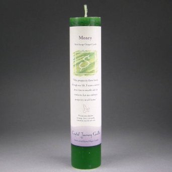 Money - herbal magic pillar