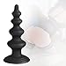 Silicone Anal Bead Butt Plug Anal Trainer Anal Chain with 6 Different Size Balls and Pull Roop for Men Women Romi