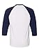 Hanes Unisex X-Temp Performance Baseball Tee, M, White/Navy