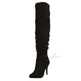Forever Link Focus-33 Women's Fashion Stylish Pull On Over Knee High Sexy Boots