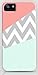 EVERMARKET(TM) iPhone 6 Plus (5.5) Case Mint & Coral Chevron Block on Case for Iphone 6 plus Case ,plastic Cover Includes Screen Protector and Cleaning Cloth (multi)