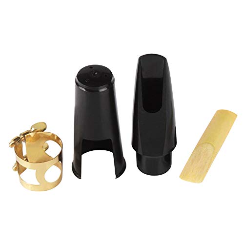 ACCOCO Alto Sax Saxophone Plastic Mouthpiece with Cap Metal Buckle Reed Kit for Alto Saxophone Saxophone Parts with Storage Bag