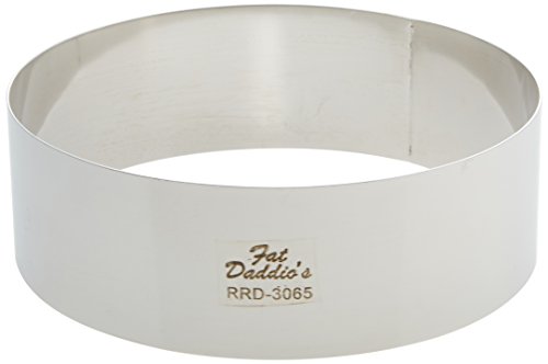 Fat Daddio's Stainless Steel Round Cake and Pastry Ring, 6 Inch x 2 Inch