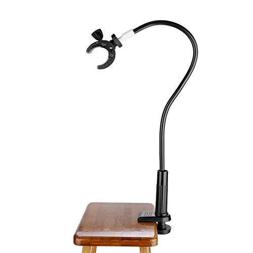 Fybida Pet Hair Dryer Rack Pet Hair Dryer Holder Grooming Adjustable Gooseneck Third Arm Hose Tube Holder Dog Grooming Stand Holder Aluminum Alloy with Clamp Mount