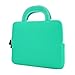 KOZMICC 10.1 Inch(Mint Turquoise Teal Green/White) Premium Neoprene Tablet Case Cover w/Handle for 10