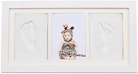 Babyprints Newborn Baby Handprint and Footprint Photo Frame Kit (white)