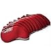 Cosmos ® Pack of 10 Neoprene Golf Iron Club Head Protection Cover Glove Set with plastic window display (Red)