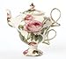 Elegant Romantic Rose Victorian Porcelain Teapot And Teacup Duo Beautiful Gift Item