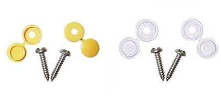 Number Plate Fixing Fixing Screws And Caps 2x Front 2x Rear