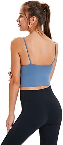 Burpada Women Longline Padded Sports Bra, Strappy Crop Tank Tops Wireless Cami Shirt Fitness Yoga Workout Running 4 316nc1iZsML. AC