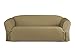 Linen Store Microsuede Slipcover Furniture Protector Cover, Perfect for Pets, Taupe, Sofa