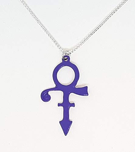 Prince Symbol Necklace Purple Colored with 20 inch Link Chain