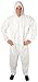 Safety Zone DCWH-LG-BB-HEWA White Polypropylene Disposable Coverall with Hood, Large primary