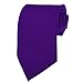 K Alexander Dark Purple Mens SOLID Satin Neck Tie