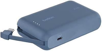 BoostCharge Batería Externa 10000 mAh con Cable USB-C - Azul