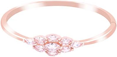 STUSH Classic Tennis Feminine Sparkling Crystal Wrap Cubic Zirconia Bracelet for Women/Girls (Rose Gold)