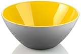 Guzzini My Fusion Grey and Yellow 1.2 Quart Bowl
