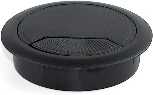 1 x Desk Cable Grommet – Organize and Manage Cables with Ease – Diameter 60 mm – Round Cable Grommet for Desk for Office and Home – Black, 1 Piece — image 1