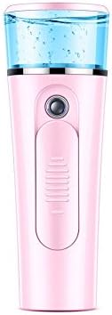 Viotyst Facial Steamer Mist Spray Eyelash Extensions Rechargeable Sliding Facial Mini Steamer Moisture Mist Sprayer Best Dry Oil Skin Treatment Moisturizing (Pink)