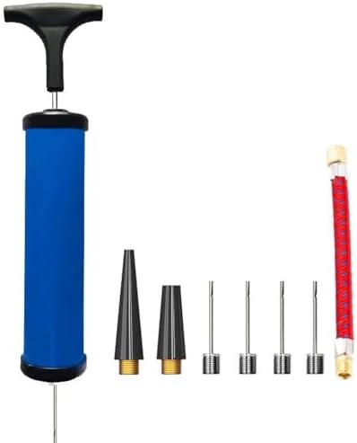 K-MART Pompa Per Palloni Con Manometro, Ago E Tubo, Per Calcio, Basket, Rugby – Corpo In Alluminio, Design Ergonomic