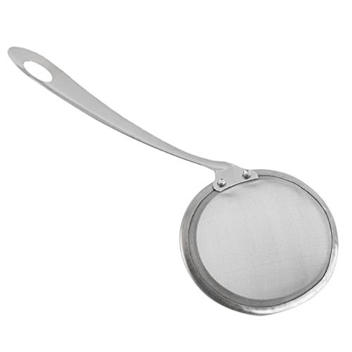 Stainless Steel Colander Filter Oil Spoon Fine Mesh Colander Sifter Sieve Kitchen Vegetable Strainer Clip Cooking Tools