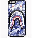 bape shark bathing ape blue for iPhone 5/5s Black case