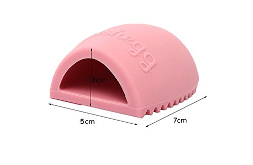 JASSINS 2 Pack Makeup Brush Cleaning Tool/Cosmetic Brush Washing Silicone Egg for Makeup Brushes (Pink+Lake Green) - Thumbnail 7