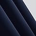 Deconovo Room Darkening Thermal Insulated Blackout Grommet Window Curtain for Bedroom, Navy Blue, 42x84 Inch Set of 4
