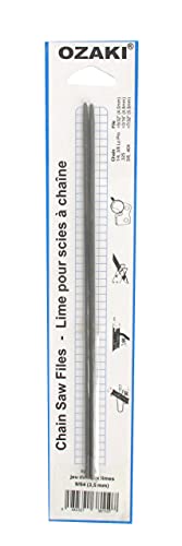 OZAKI - Lima a catena motosega 1/4 - Lima rotonda, manutenzione e affilatura, diametro 3,6 mm (9/64"), lunghezza 20 cm (8"), blister da 2 lime