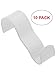 House of Antique Hardware R-010MG-P2937-SWP-10 Plain Painted Steel Picture Rail Hooks in Satin White (10 Pack)