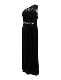 Adrianna Papell - Vestido de noche para mujer con solapa, color negro