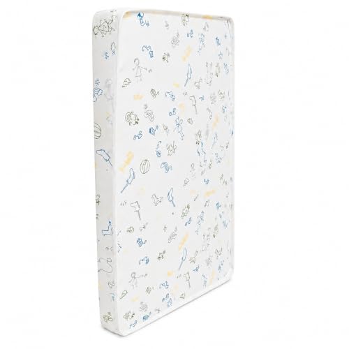 Colchão Berço Infantil D18 100x70x7cm Antialérgico Capa Algodão