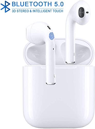 Wireless Earbuds True Wireless Earphone Bluetooth 5.0 Headphones HD Stereo Sound Wires Design Built-in Mic with Charging Case for iOS Android All Smartphones