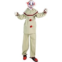 Haunted Hill Farm Life-Size Animatronic Clown, Indoor/Outdoor Halloween Decoration, Multi Haunted Hill Farm Life-Size Animatronic Clown, Indoor/Outdoor Halloween Decoration, Multi