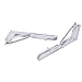 Folding Shelf Bracket Steel Triangle Wall Mount Support White Heavy Duty Shelf Brackets 2 PCS (12inch) by Accessbuy