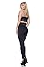 J2 LOVE Women's Faux Leather Side Inset Scuba Legging