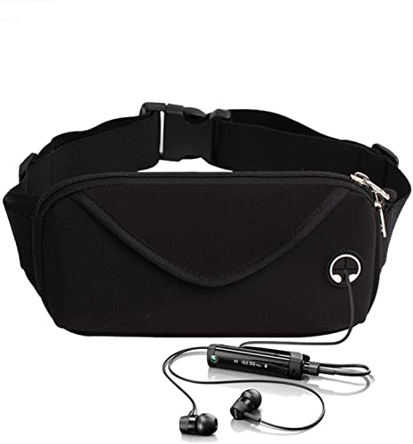 Pochete porta Celular Neoprene Slim, Exercícios, Academia, corrida, pochete esportiva, ombro, doleira, bolsa cintura Sports, transversal porta passaporte (Preto)